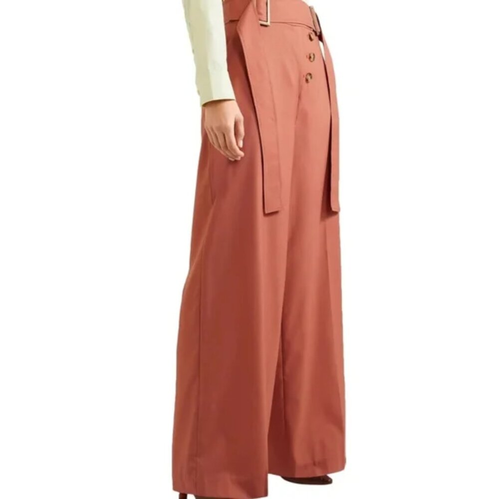 Rejina Pyo — Stevie belted wool wide-leg pants